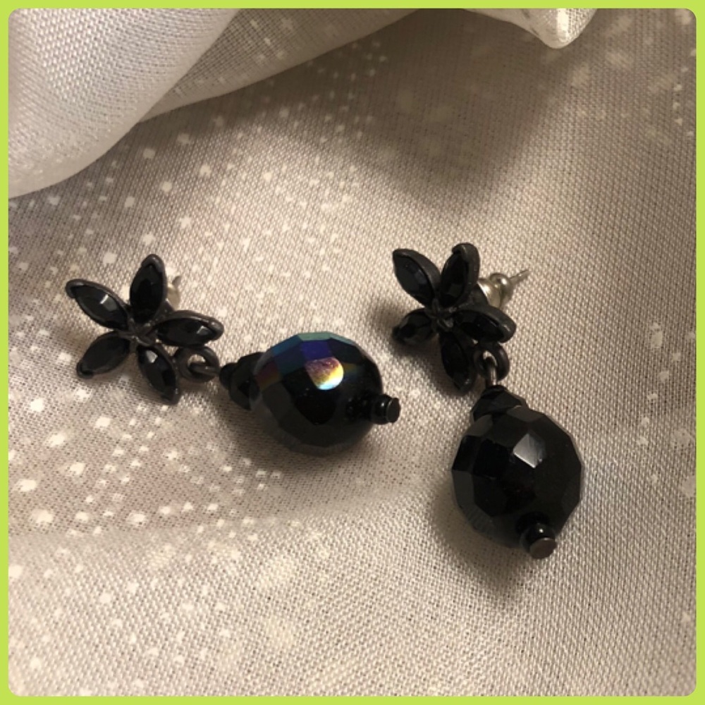 NWT Robert Rose Black Earrings